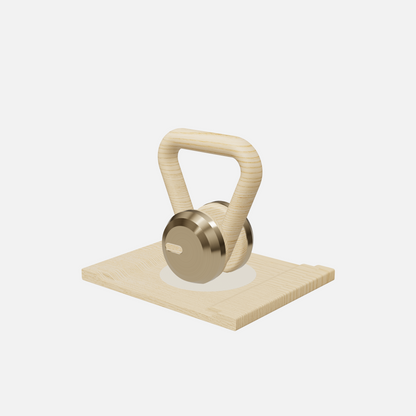 Lova Individual Kettlebell — Gold, Natural Ash, Beige