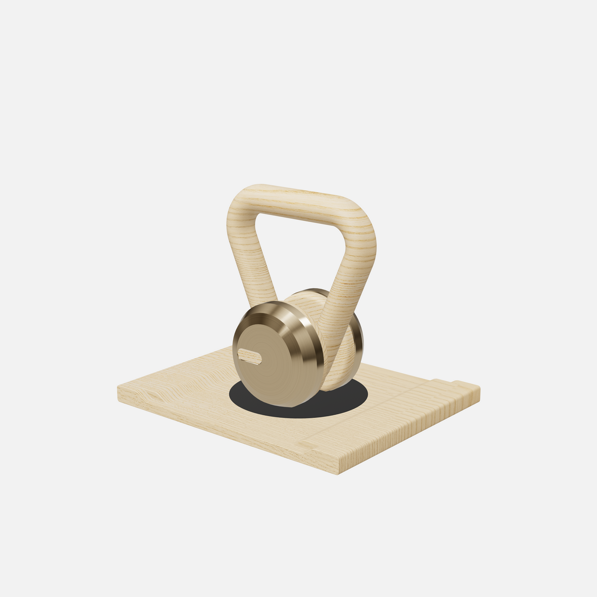 Lova Individual Kettlebell — Gold, Natural Ash, Black