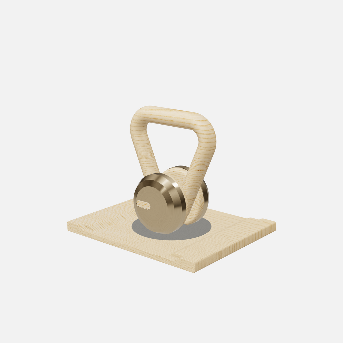 Lova Individual Kettlebell — Gold, Natural Ash, Grey