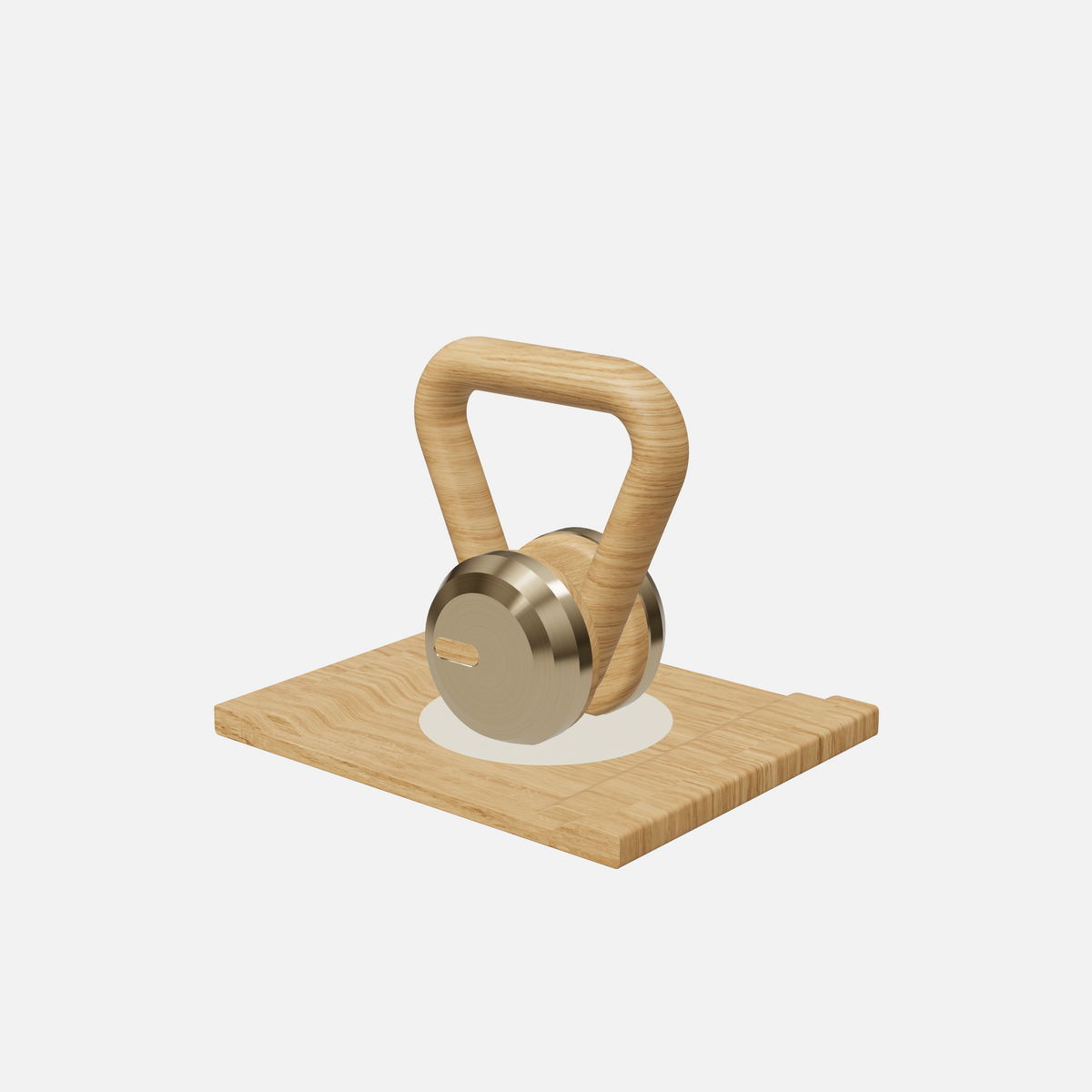 Lova Individual Kettlebell — Gold, Natural Oak, Beige
