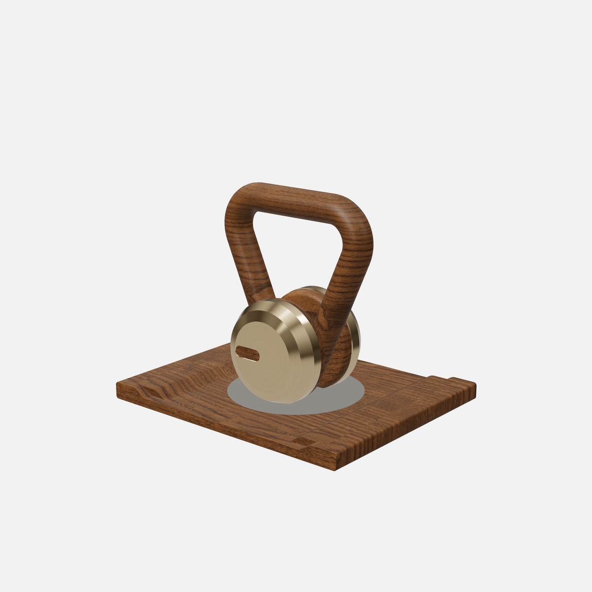 Lova Individual Kettlebell — Gold, Walnut Ash, Grey