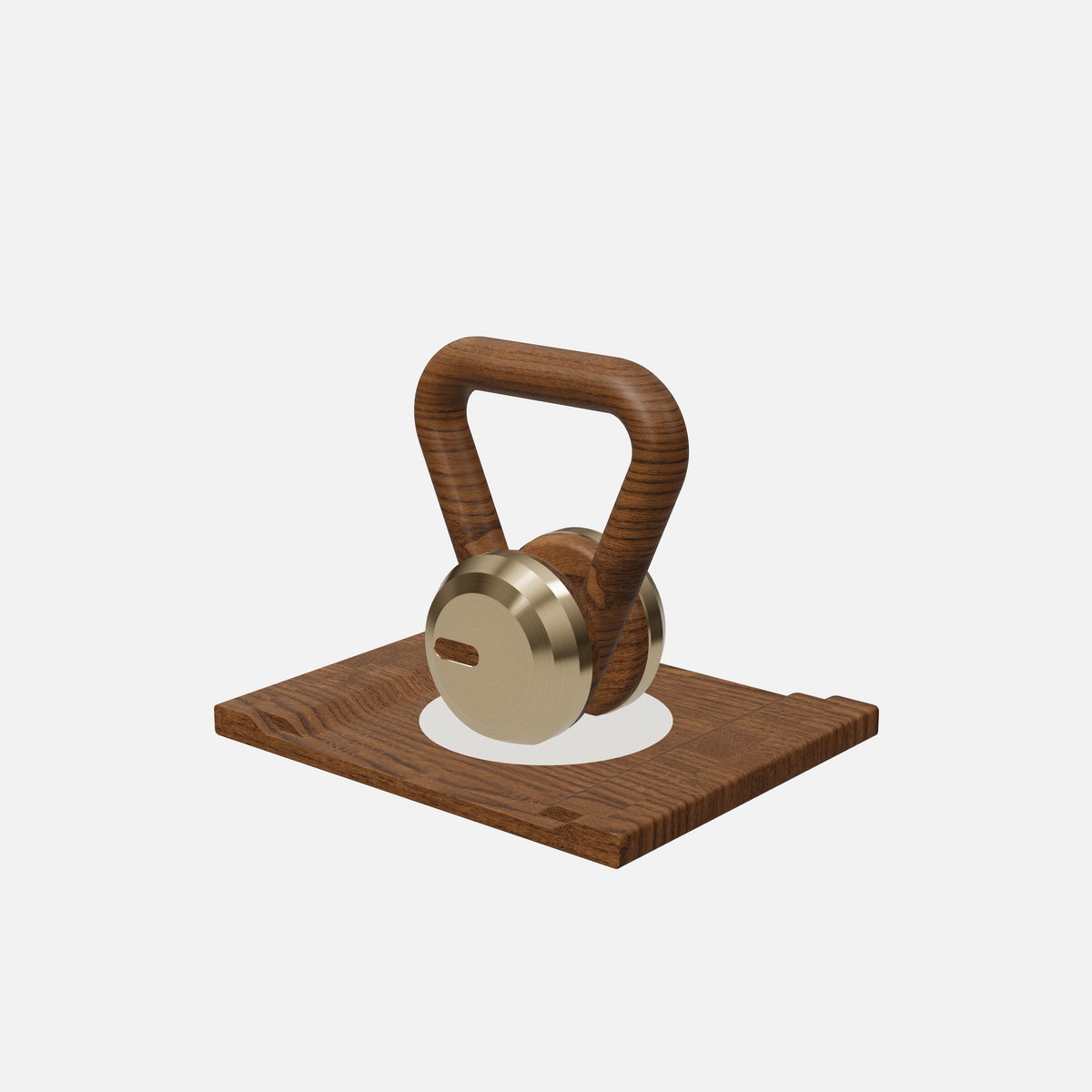 Lova Individual Kettlebell — Gold, Walnut Ash, White
