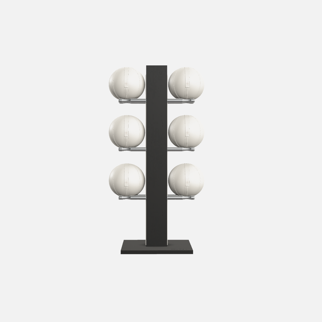 Moxa Vertical Leather Medicine Ball Set, Full lifestyle image