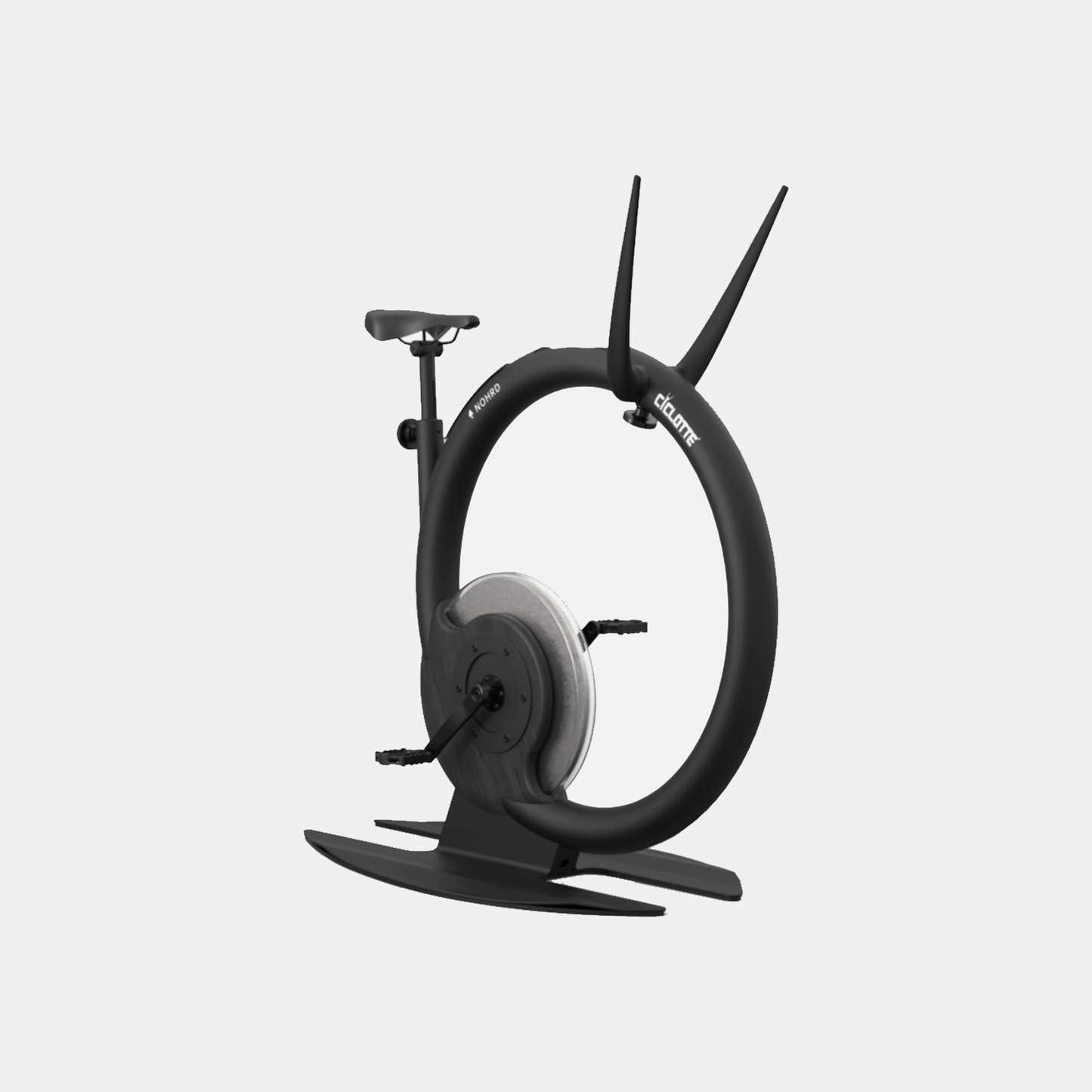 NOHrD Ciclotte Indoor Cycle - Black with Transparent Cap zoomed grey