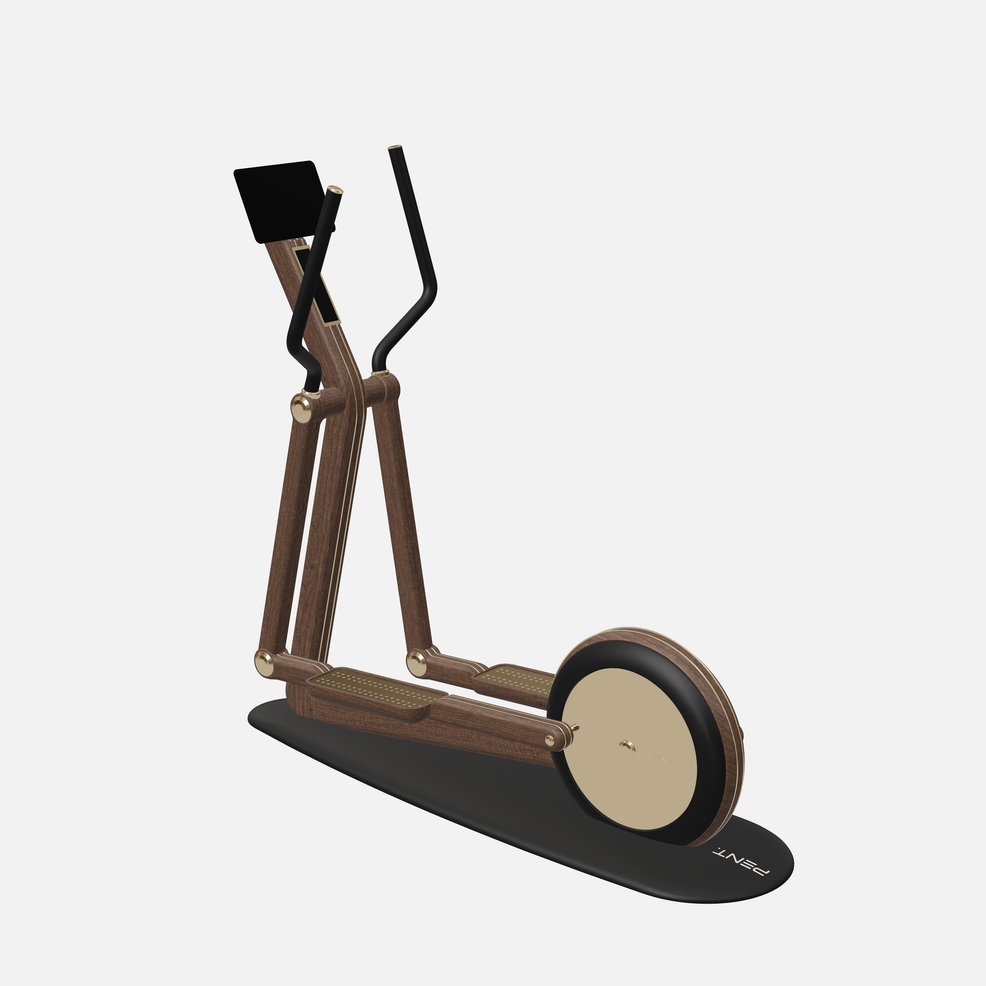 Orbita Magnetic Elliptical Machine — Gold, Dark Walnut, Black