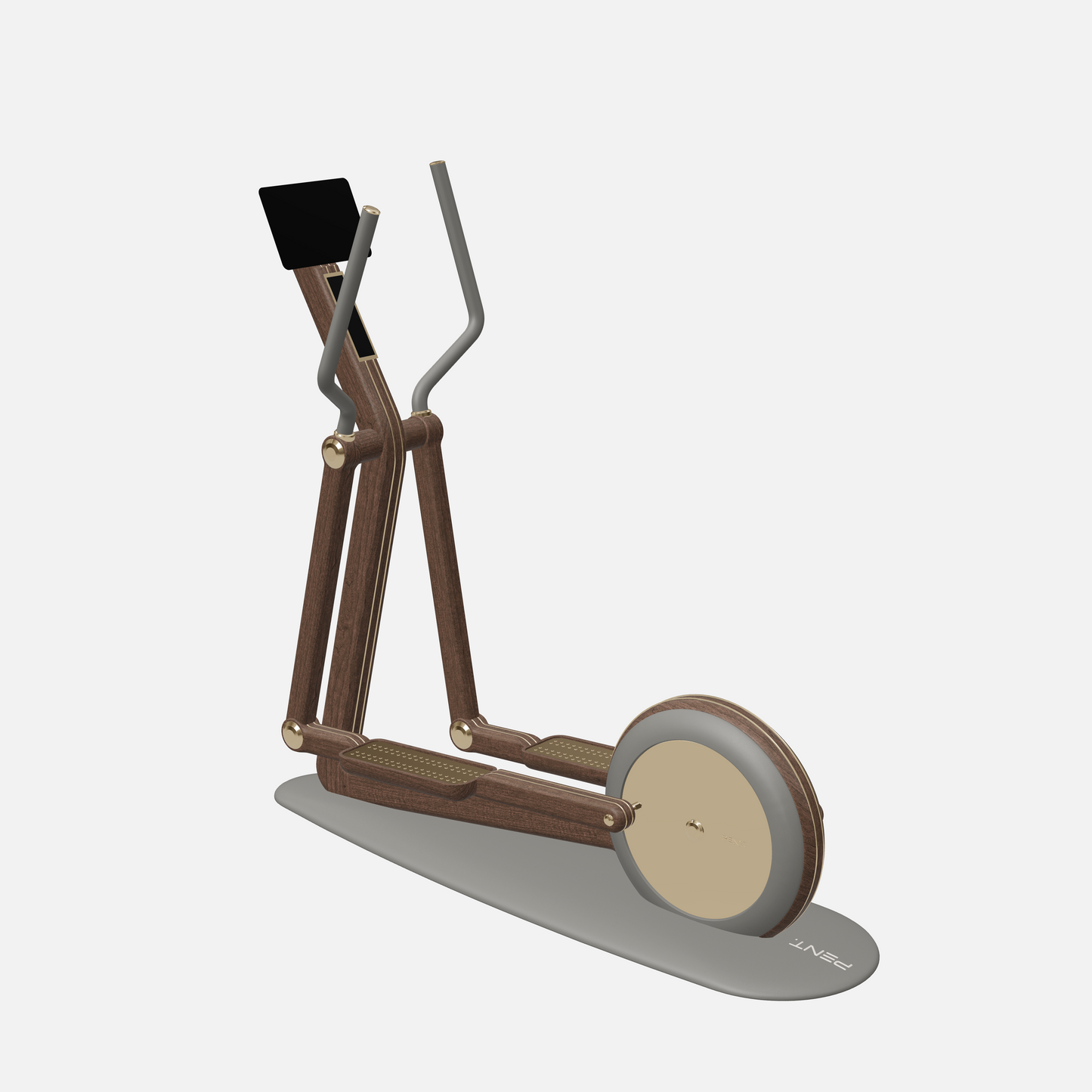 Orbita Magnetic Elliptical Machine — Gold, Dark Walnut, Grey