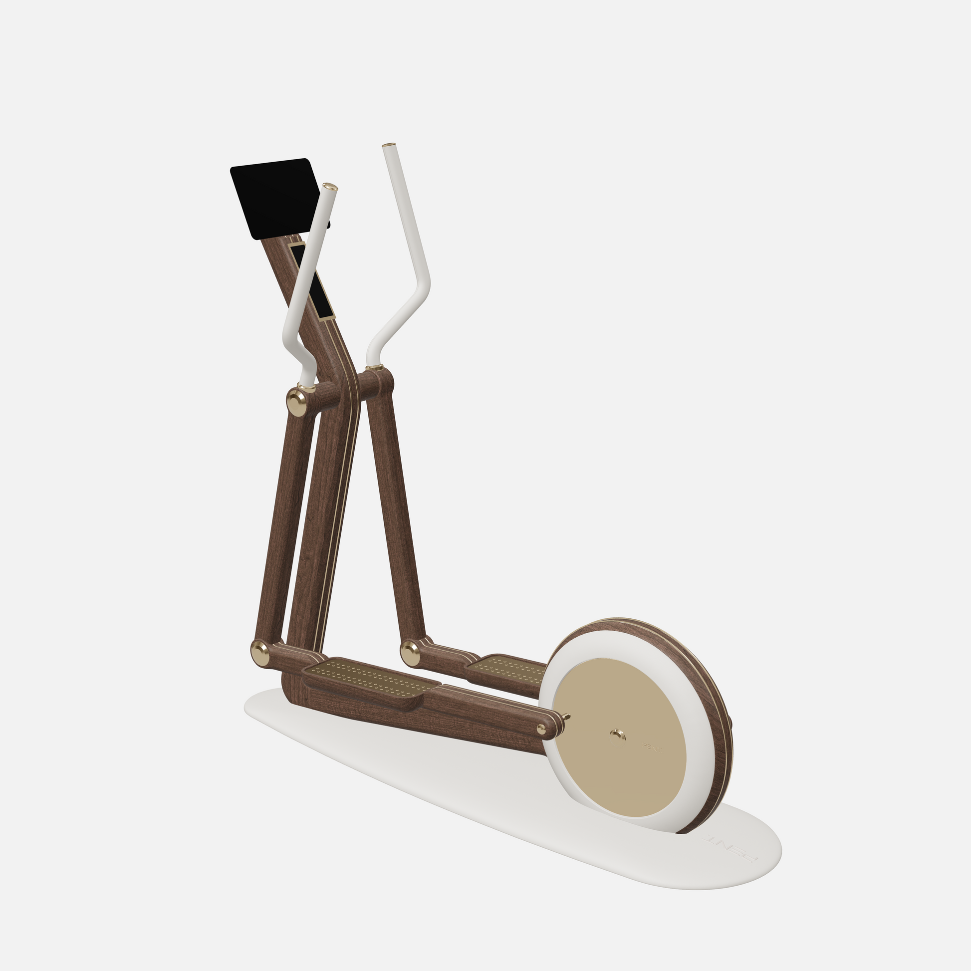 Orbita Magnetic Elliptical Machine — Gold, Dark Walnut, White