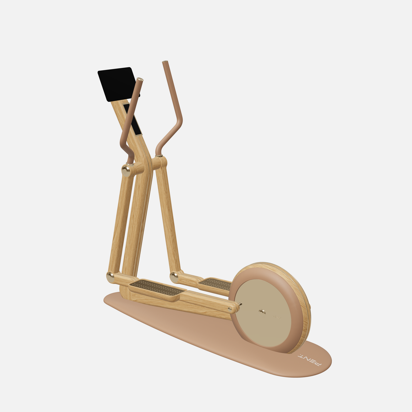 Orbita Magnetic Elliptical Machine — Gold, Natural Oak, Brown
