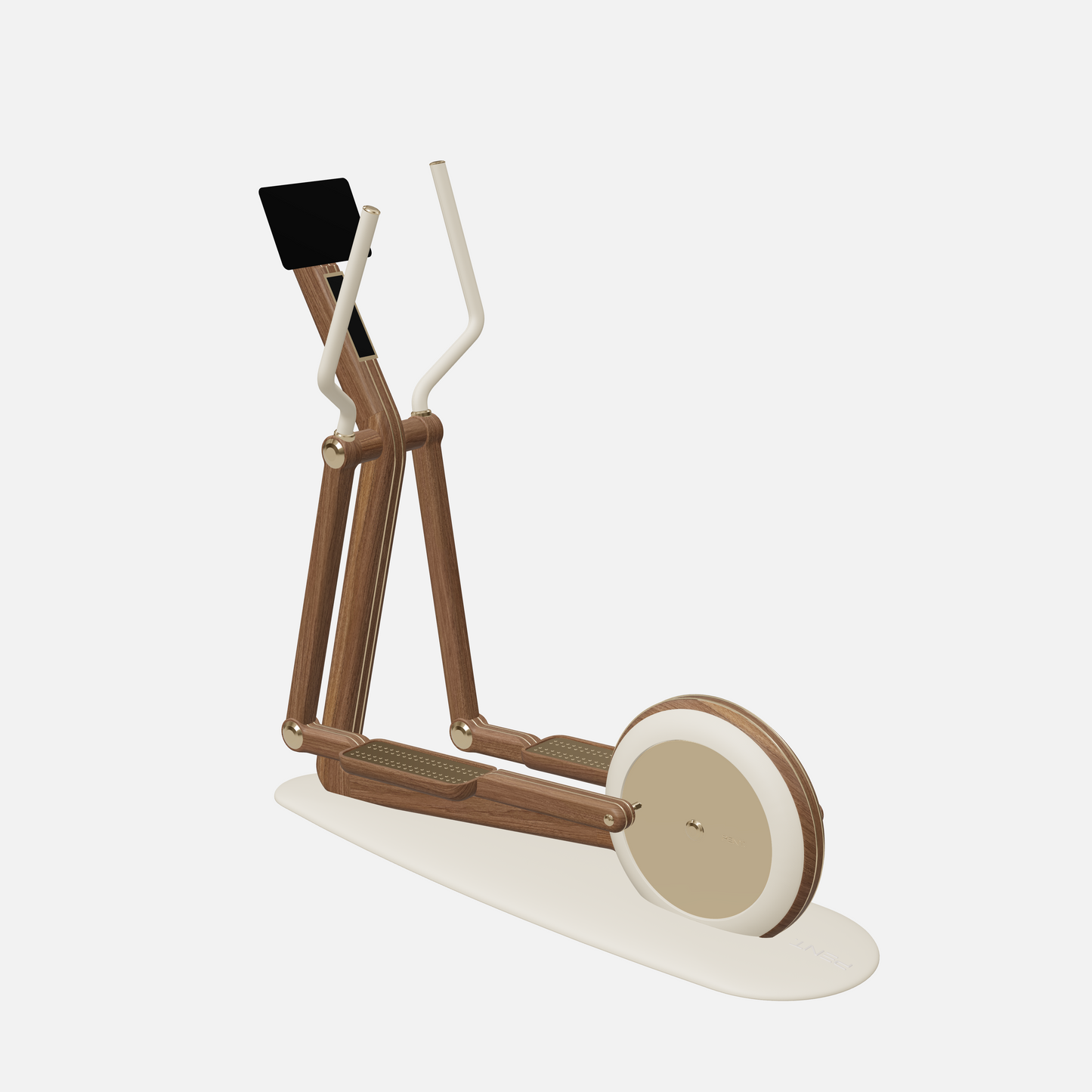 Orbita Magnetic Elliptical Machine — Gold, Natural Walnut, Beige