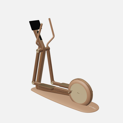 Orbita Magnetic Elliptical Machine — Gold, Natural Walnut, Brown