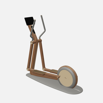 Orbita Magnetic Elliptical Machine — Gold, Natural Walnut, Grey