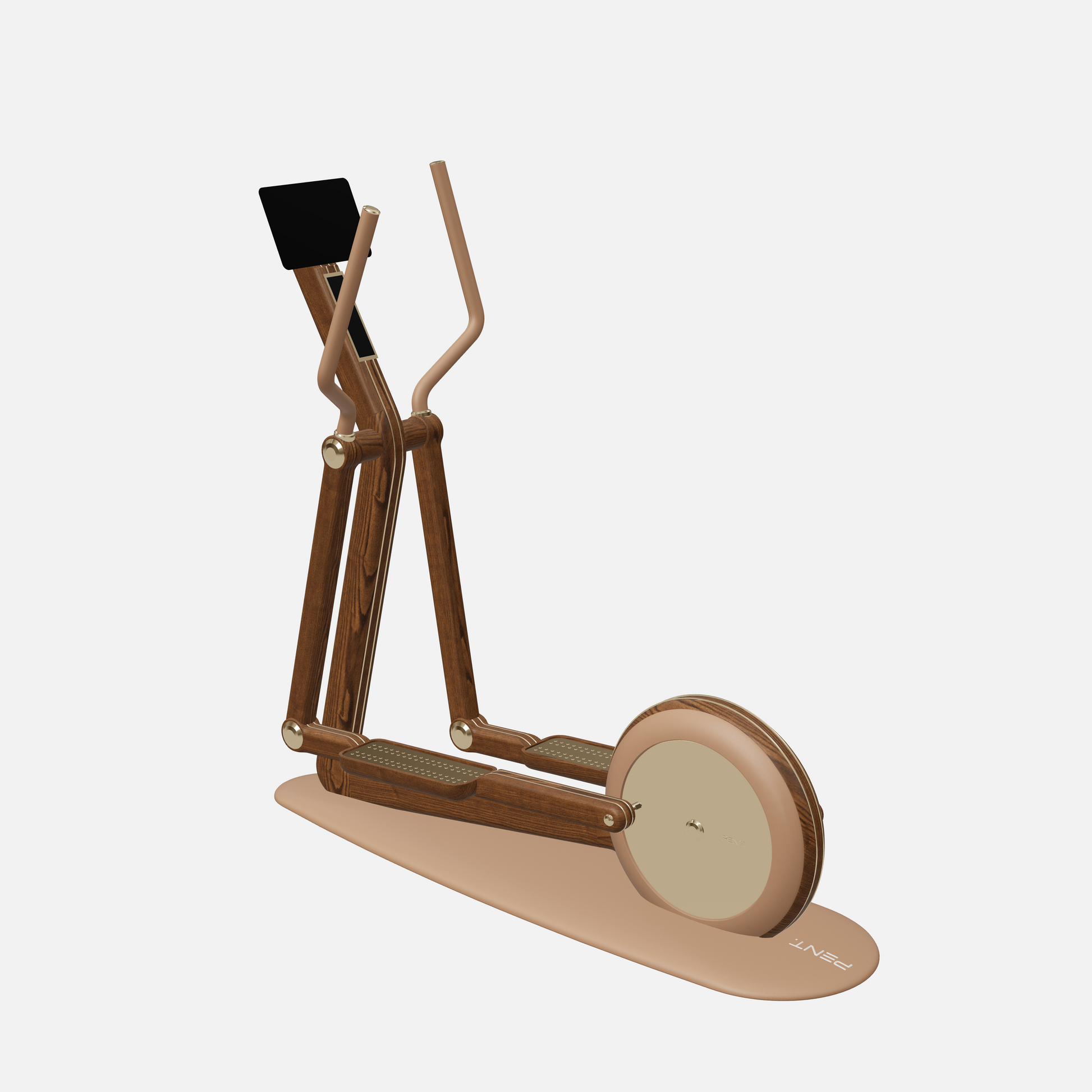 Orbita Magnetic Elliptical Machine — Gold, Walnut Ash, Brown