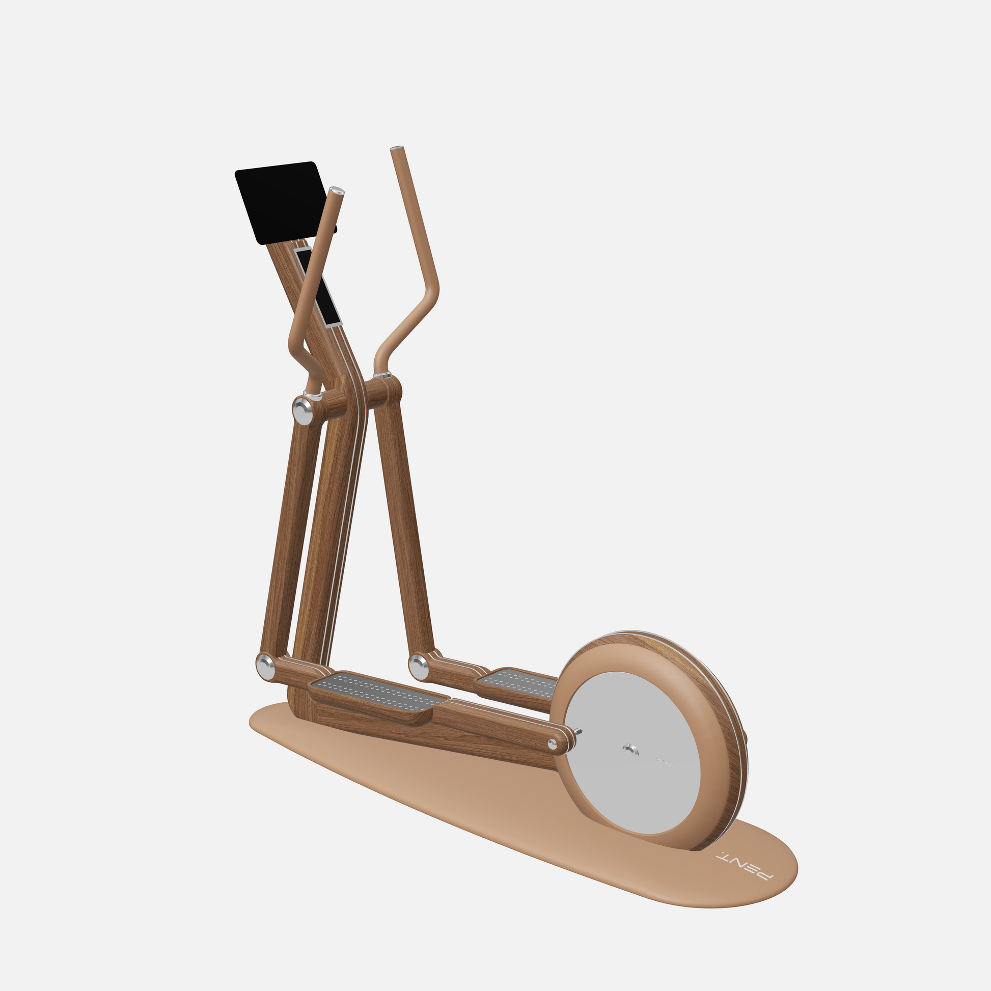 Orbita Magnetic Elliptical Machine — Stainless Steel, Natural Walnut, Brown