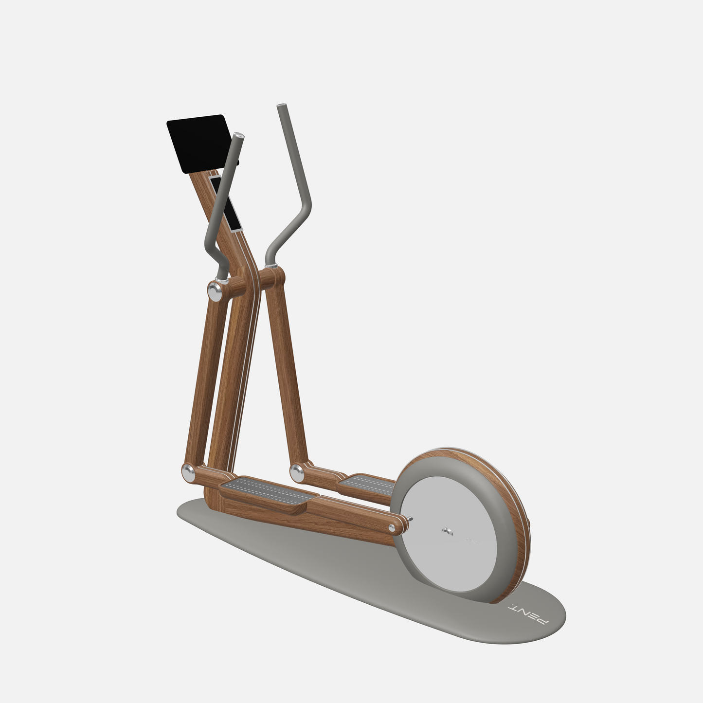 Orbita Magnetic Elliptical Machine — Stainless Steel, Natural Walnut, Grey