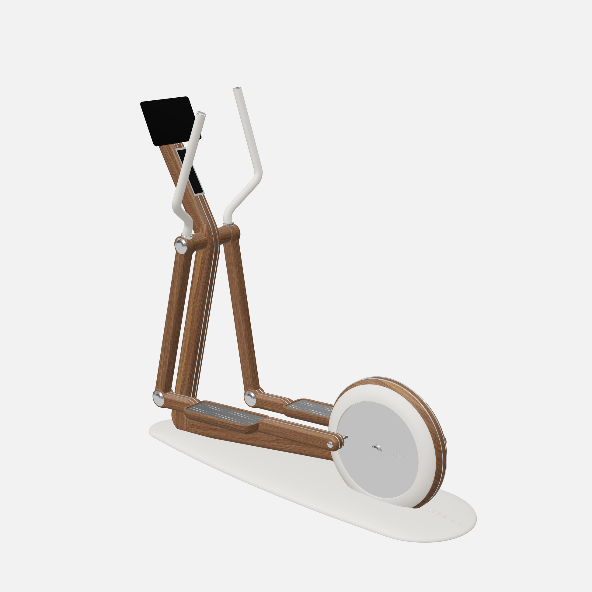 Orbita Magnetic Elliptical Machine — Stainless Steel, Natural Walnut, White