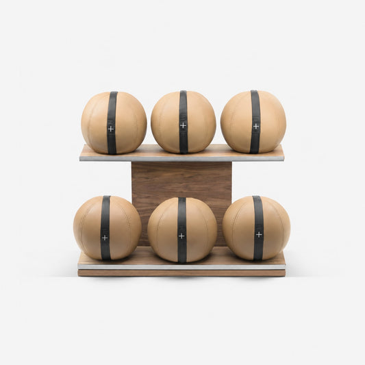 Moxa Leather Medicine Ball Set, Full — PENT supplier studio view; representative finish