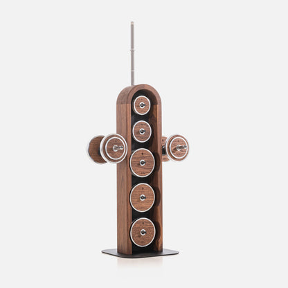 Weightplate Tower & Bars — Walnut
