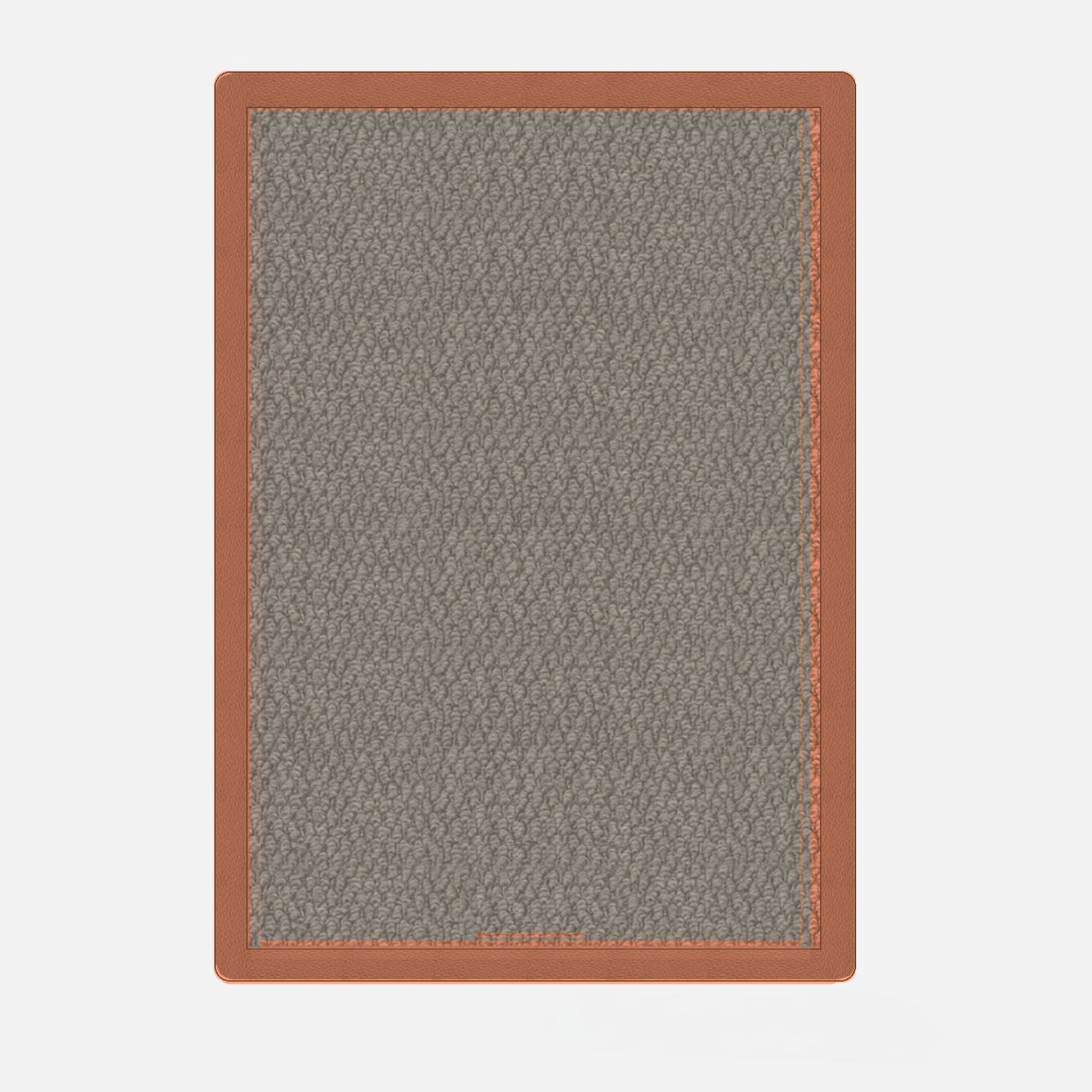 Prom Gym Rug - product render - Graphite / Saddle Brown