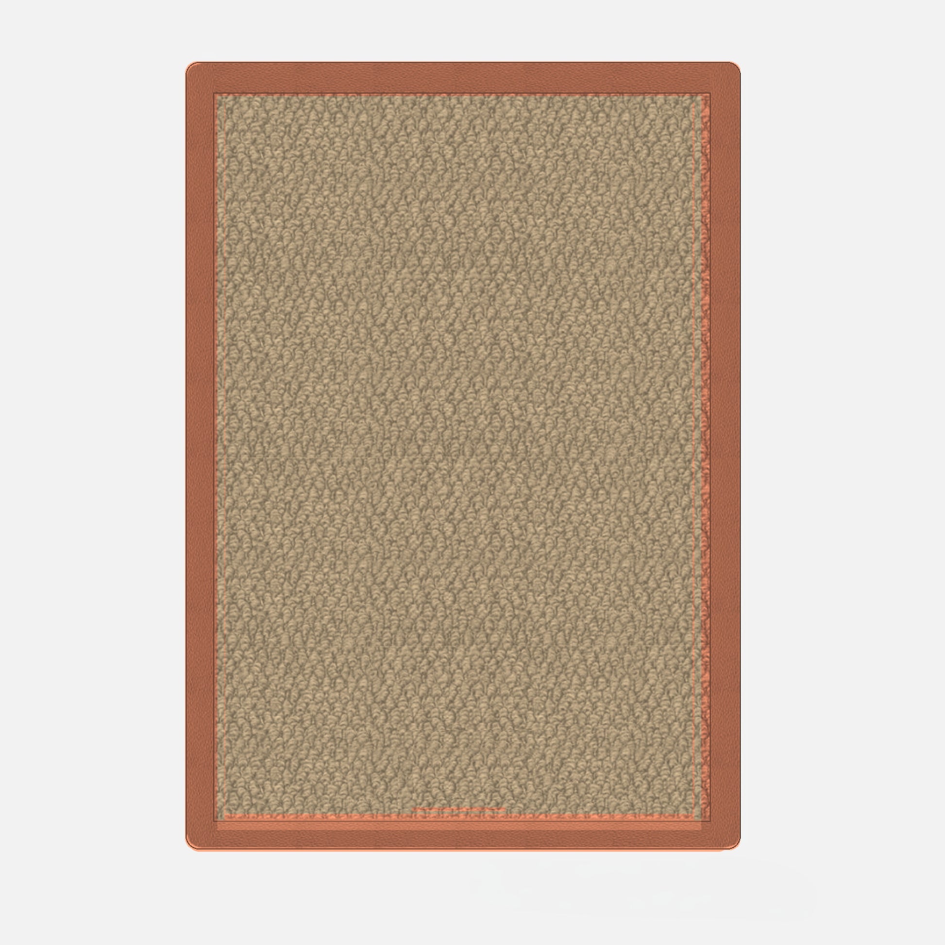 Prom Gym Rug - product render - Sandstone / Saddle Brown