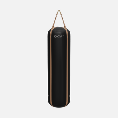 Raxa Leather Boxing Bag — Gold, Black, Brown