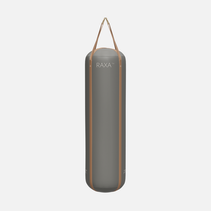 Raxa Leather Boxing Bag — Gold, Grey, Brown