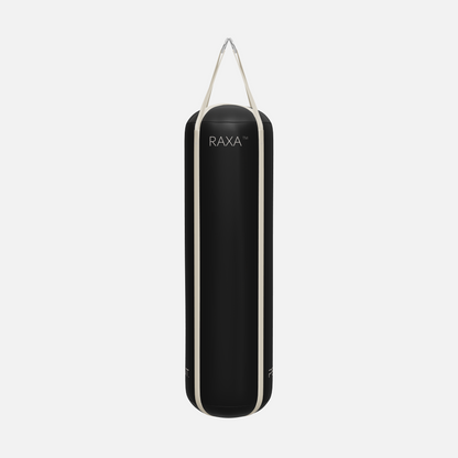 Raxa Leather Boxing Bag — Stainless Steel, Black, Beige