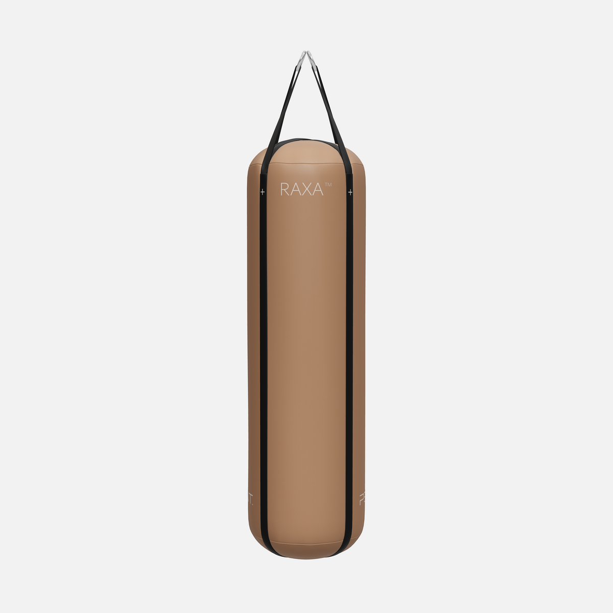 Raxa Leather Boxing Bag — Stainless Steel, Brown, Black