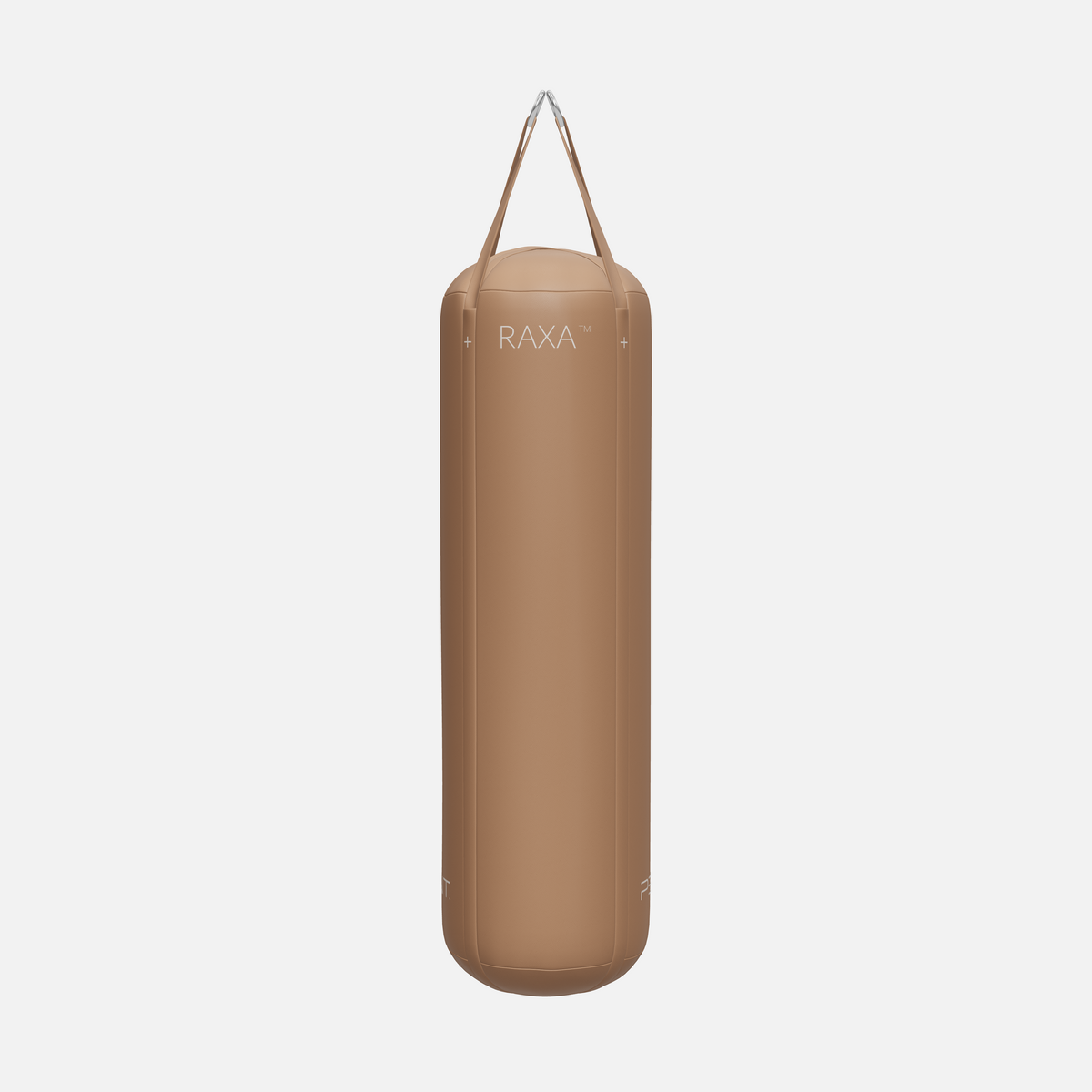 Raxa Leather Boxing Bag — Stainless Steel, Brown, Brown
