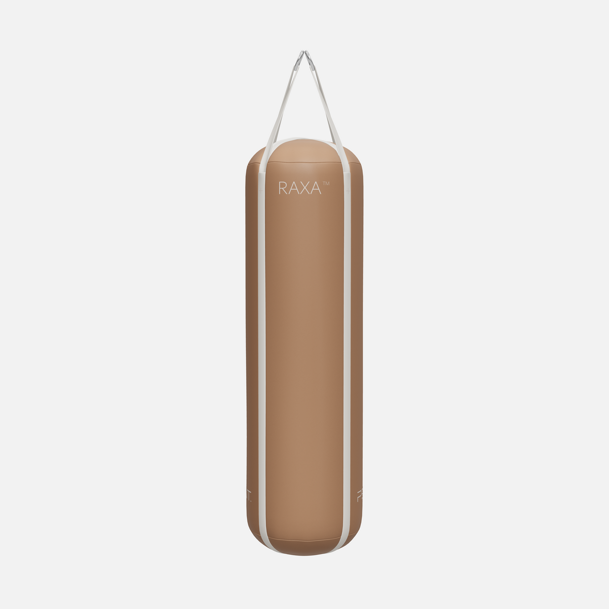 Raxa Leather Boxing Bag — Stainless Steel, Brown, White