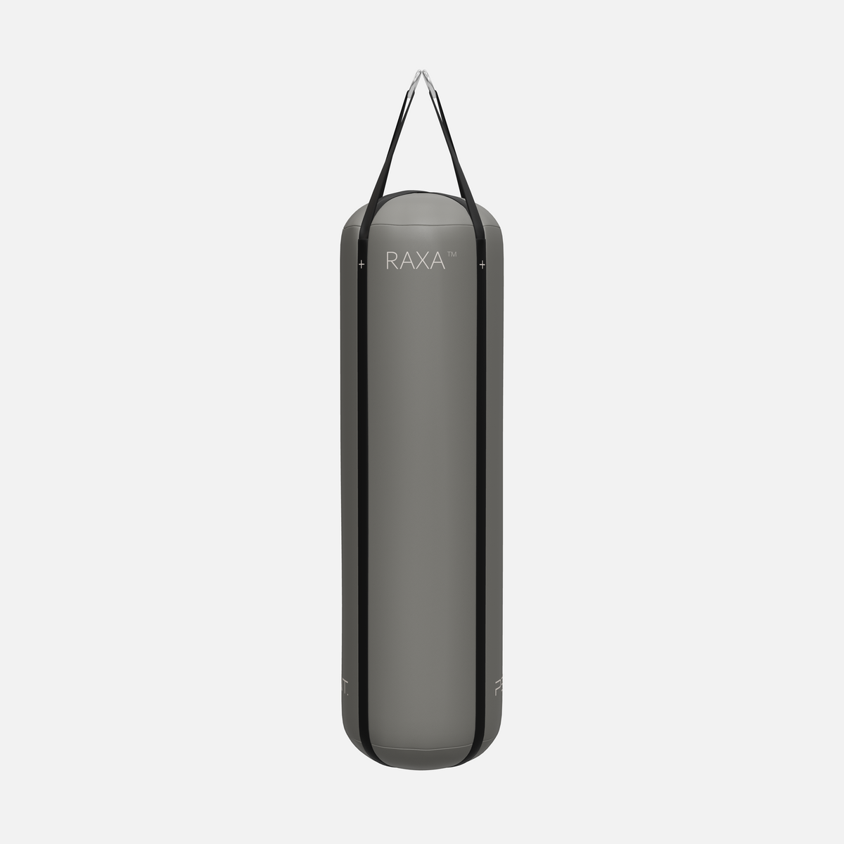Raxa Leather Boxing Bag — Stainless Steel, Grey, Black