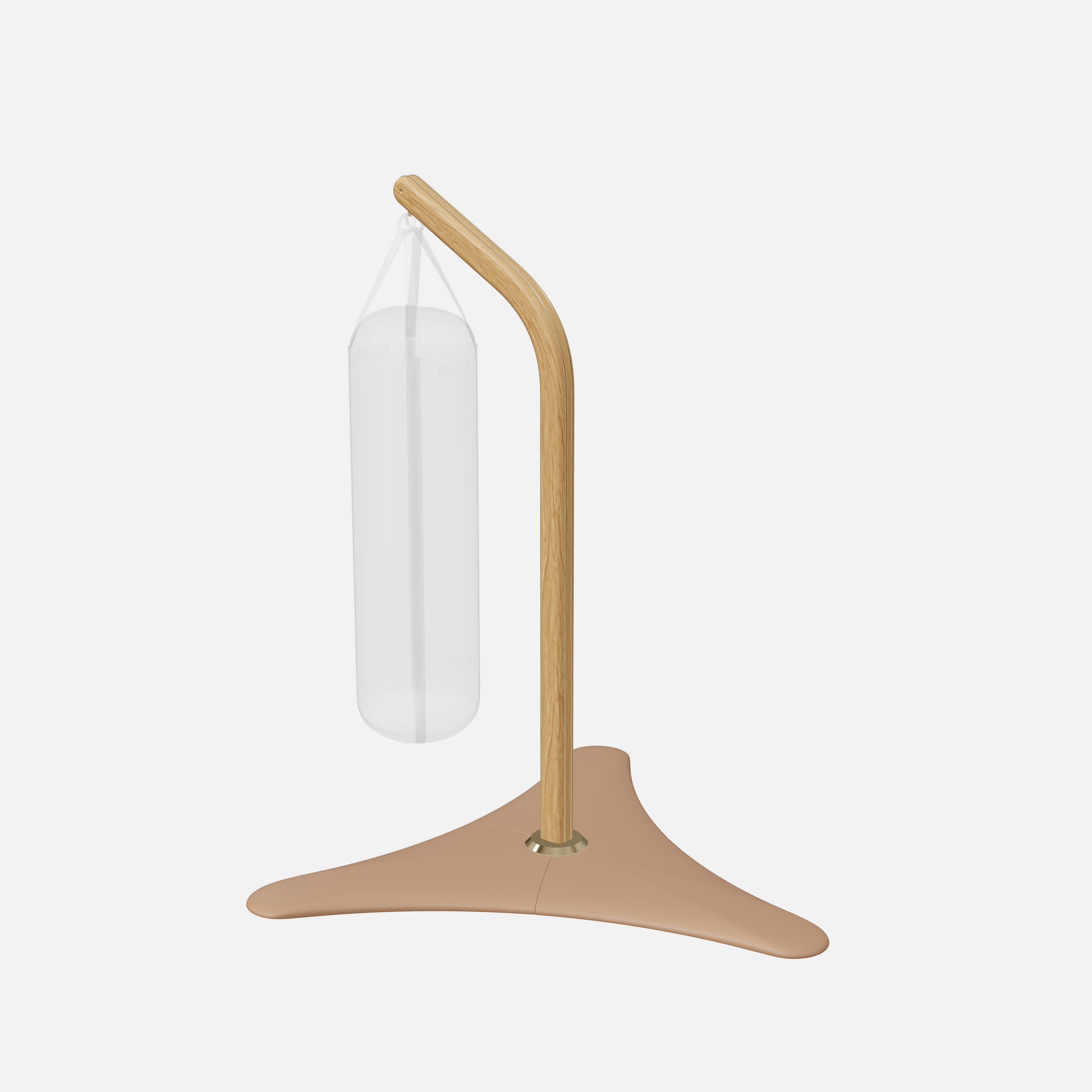 Raxa Stand | Luxurious Free-Standing Boxing Bag Stand — Gold, Natural Oak, Brown