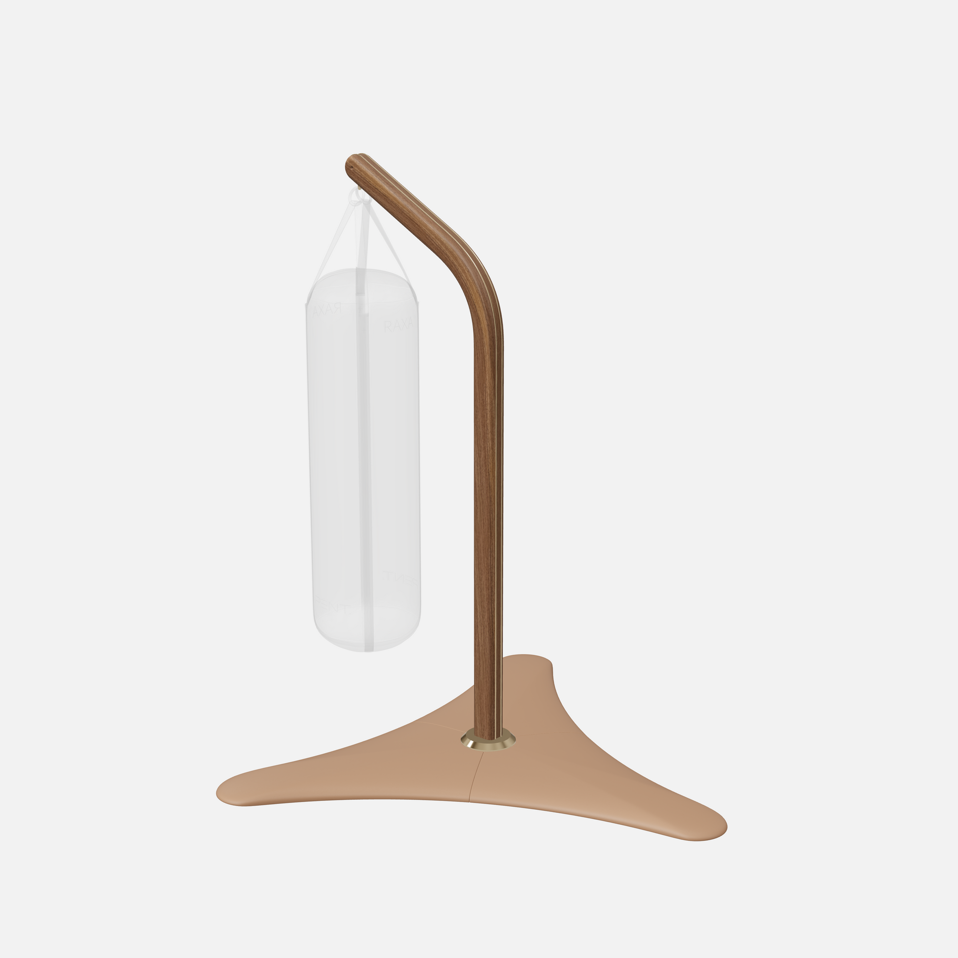 Raxa Stand | Luxurious Free-Standing Boxing Bag Stand — Gold, Natural Walnut, Brown