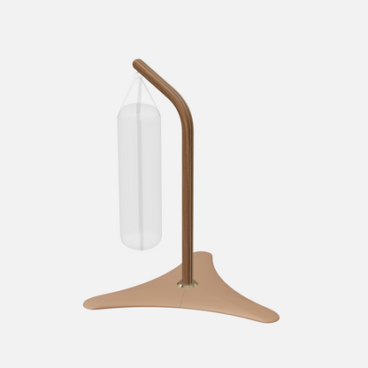 Raxa Stand | Luxurious Free-Standing Boxing Bag Stand — Gold, Natural Walnut, Brown