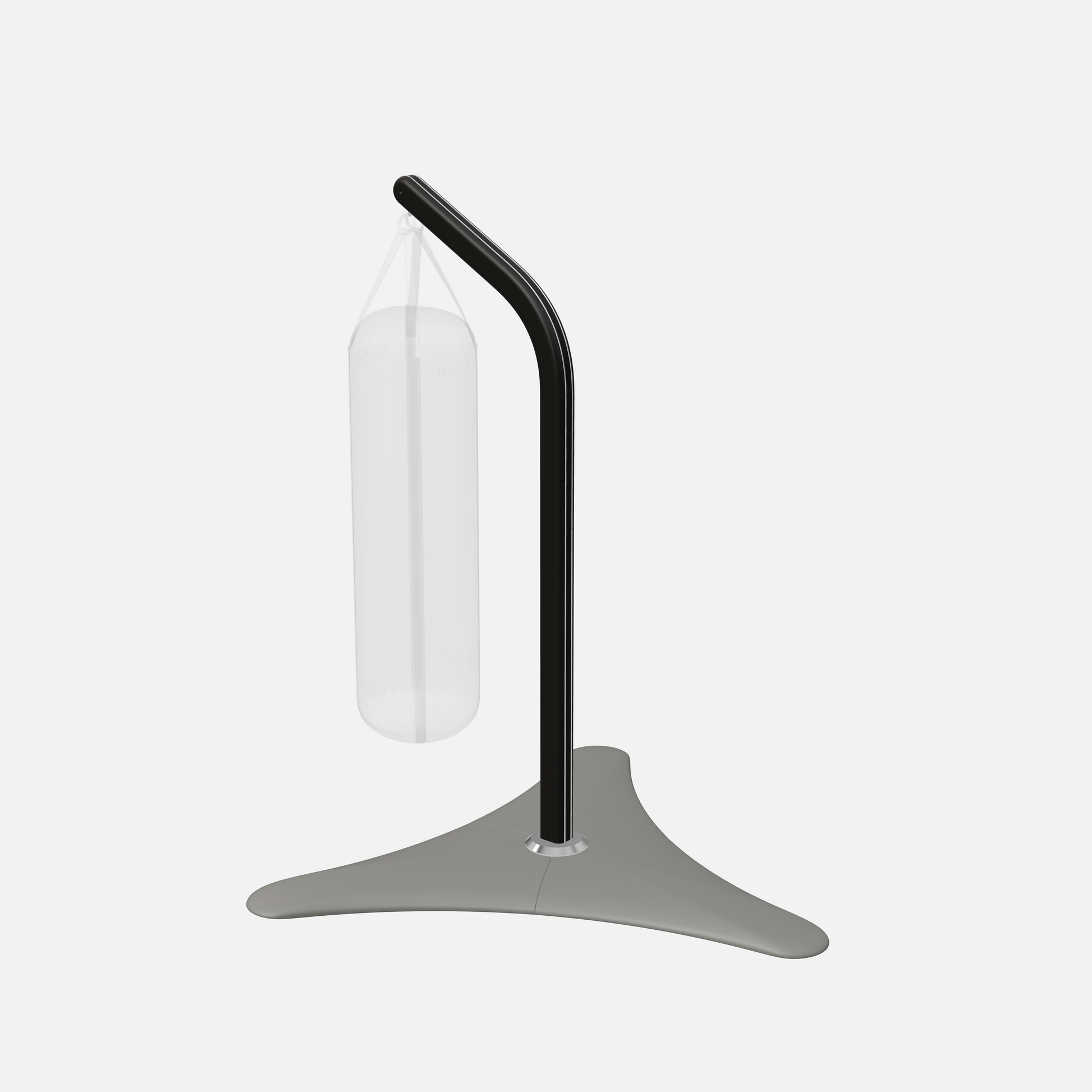 Raxa Stand | Luxurious Free-Standing Boxing Bag Stand — Stainless Steel, Black Ash, Grey