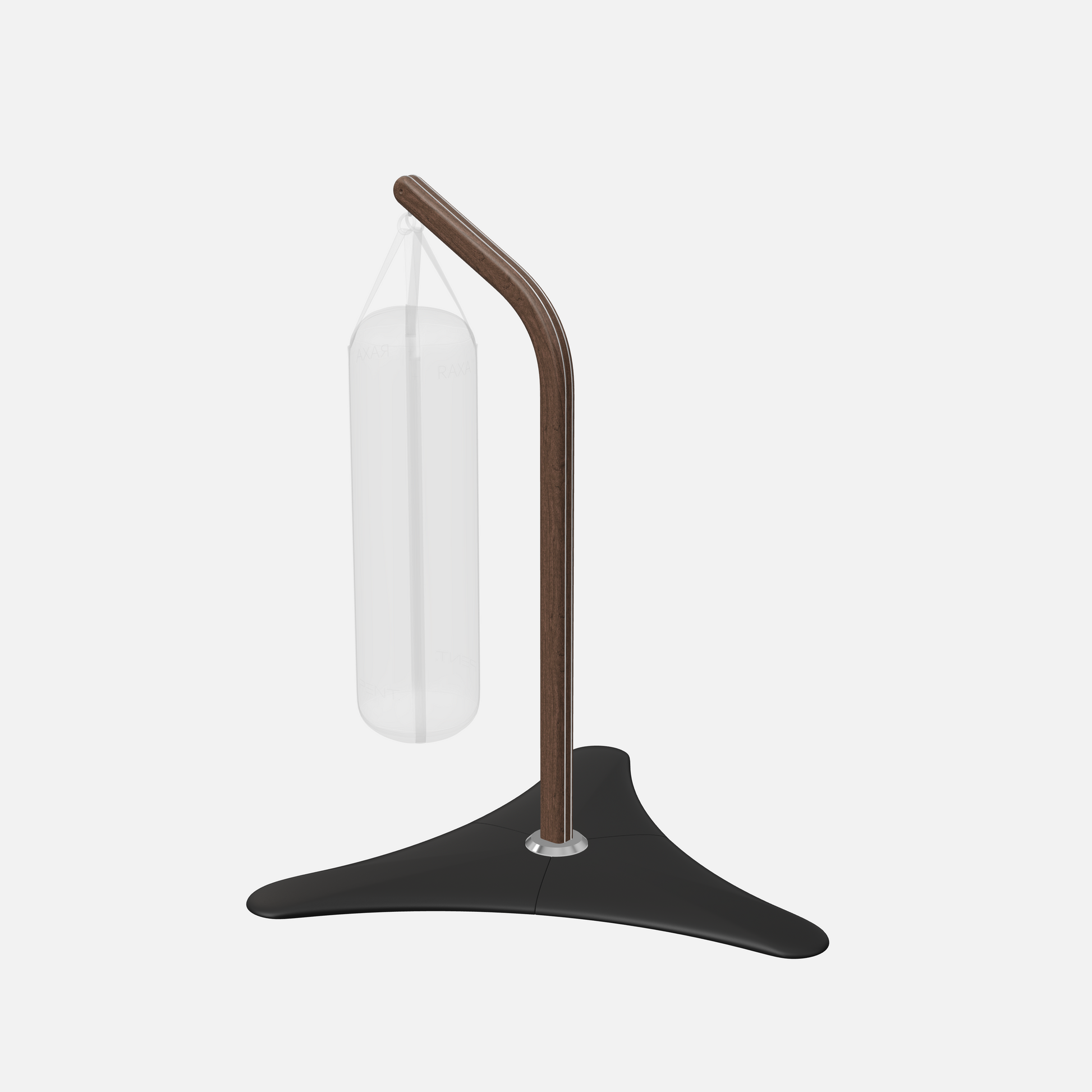 Raxa Stand | Luxurious Free-Standing Boxing Bag Stand — Stainless Steel, Dark Walnut, Black