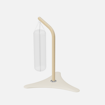 Raxa Stand | Luxurious Free-Standing Boxing Bag Stand — Stainless Steel, Natural Ash, Beige