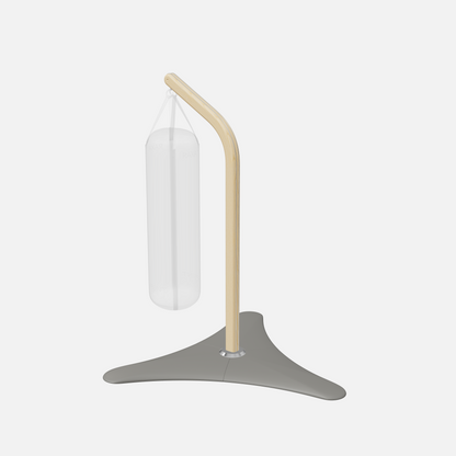 Raxa Stand | Luxurious Free-Standing Boxing Bag Stand — Stainless Steel, Natural Ash, Grey