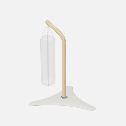 Raxa Stand | Luxurious Free-Standing Boxing Bag Stand — Stainless Steel, Natural Ash, White