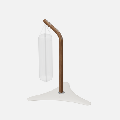 Raxa Stand | Luxurious Free-Standing Boxing Bag Stand — Stainless Steel, Natural Walnut, White