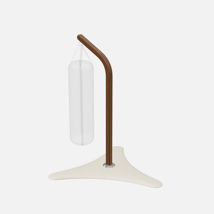 Raxa Stand | Luxurious Free-Standing Boxing Bag Stand — Stainless Steel, Walnut Ash, Beige