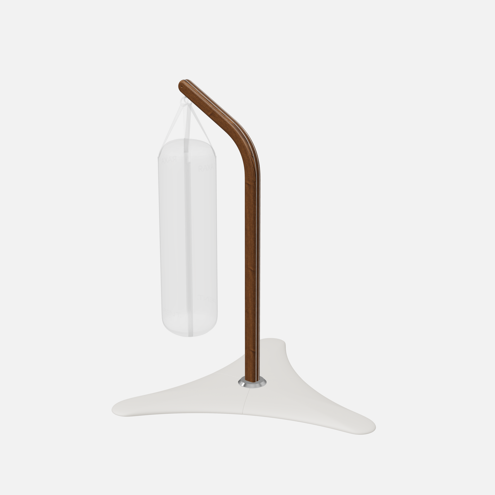 Raxa Stand | Luxurious Free-Standing Boxing Bag Stand — Stainless Steel, Walnut Ash, White