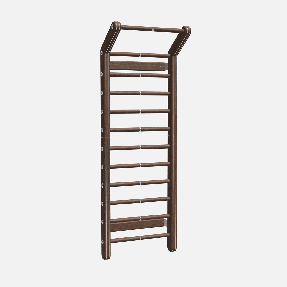 Scala Advance Plus Exercise Wall Bar — Stainless Steel, Dark Walnut