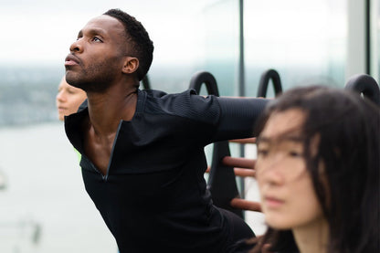 NOHRD Elasko demonstrated during a stretching session