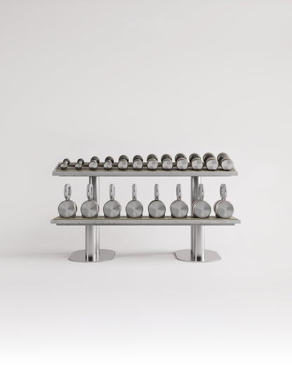 Fysik Horizontal 2 Tier Combo Rack by FYSIK — supplier studio product view; representative finish