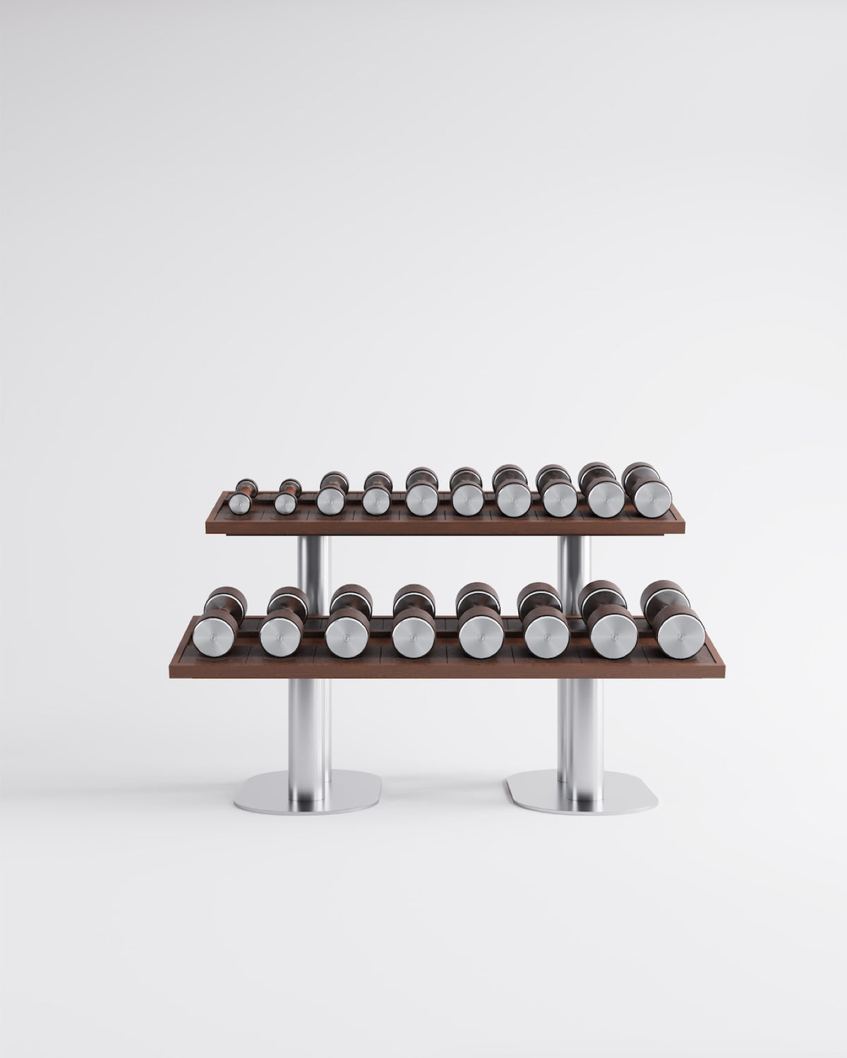 Fysik Horizontal 2 Tier Dumbbell Rack by FYSIK — supplier studio product view; representative finish
