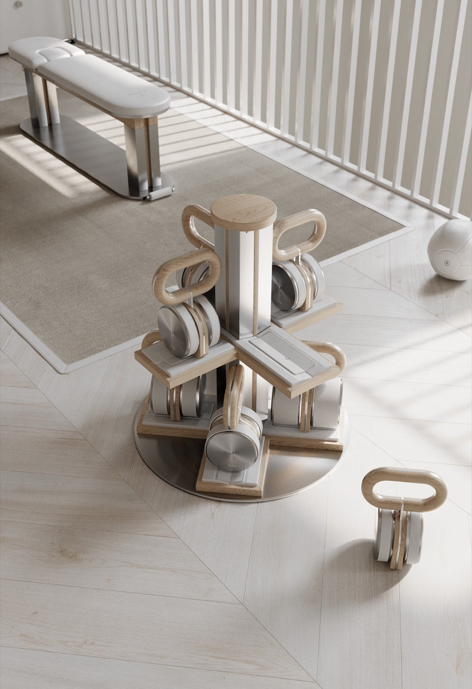 Fysik Vertical Kettlebell Tower by FYSIK — supplier studio product view; representative finish