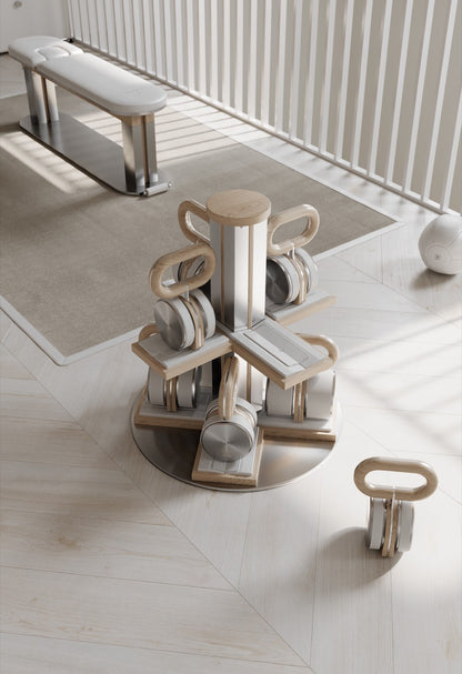 Fysik Vertical Kettlebell Tower by FYSIK — supplier studio product view; representative finish
