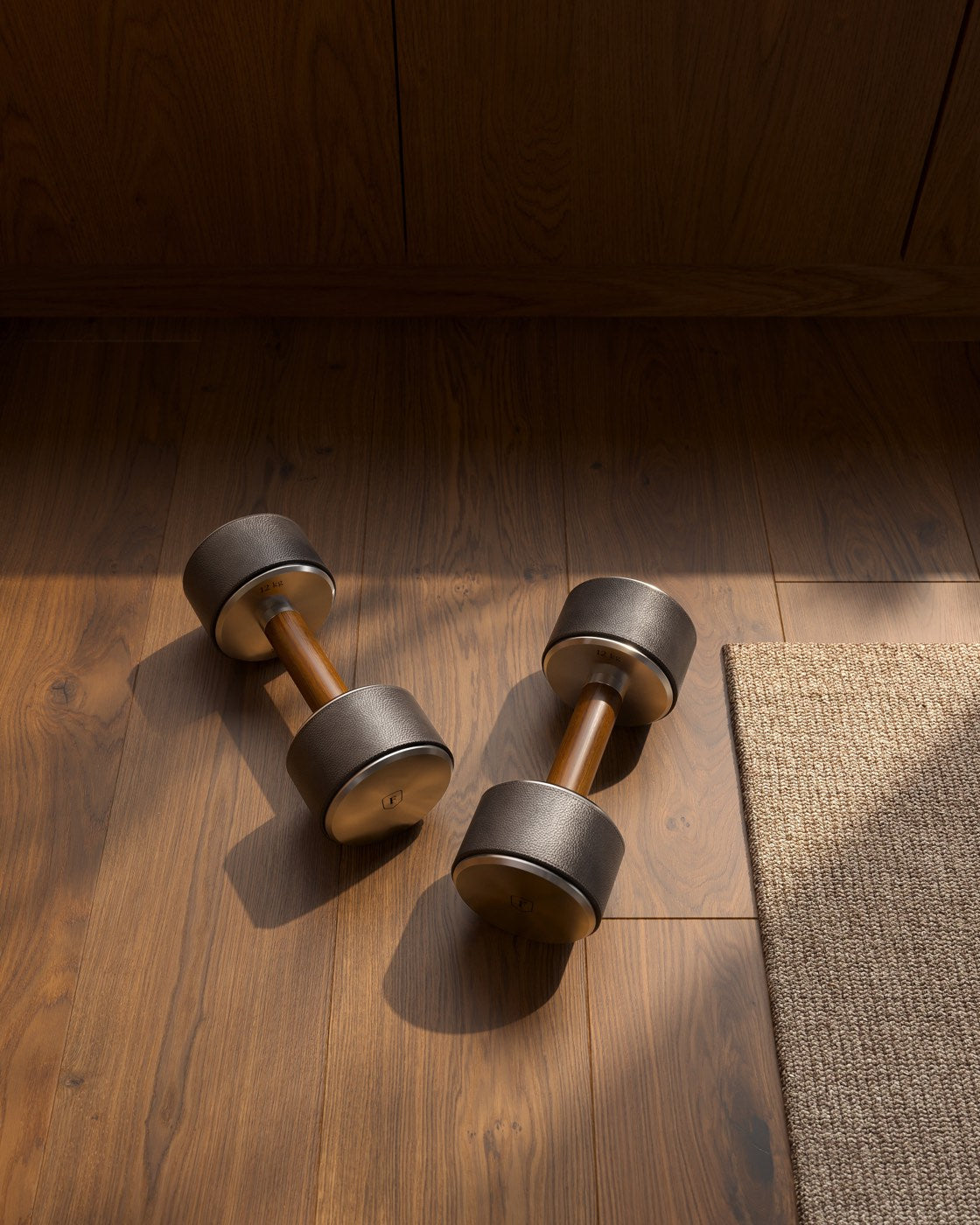 Nak Dumbbell Pair by FYSIK — supplier detail or room view 8; representative finish