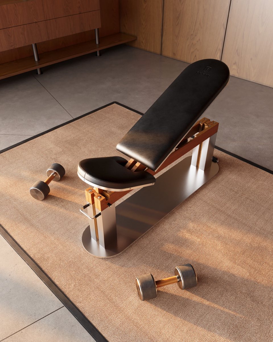 Nang Adjustable Gym Bench by FYSIK — supplier detail or room view 2; representative finish