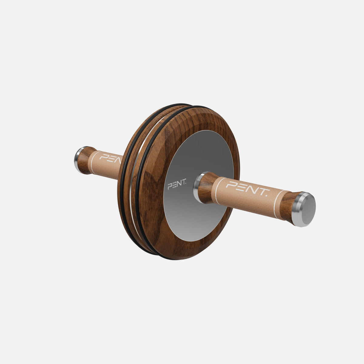 Twista Ab Roller — Stainless Steel, Walnut Ash, Brown